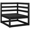 Schwarzes Gartens loungeset Cartiu (4-teilig, Kiefer)