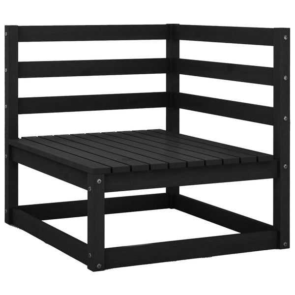 Schwarzes Gartens loungeset Cartiu (4-teilig, Kiefer)