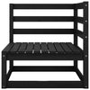 Schwarzes Gartens loungeset Cartiu (4-teilig, Kiefer)