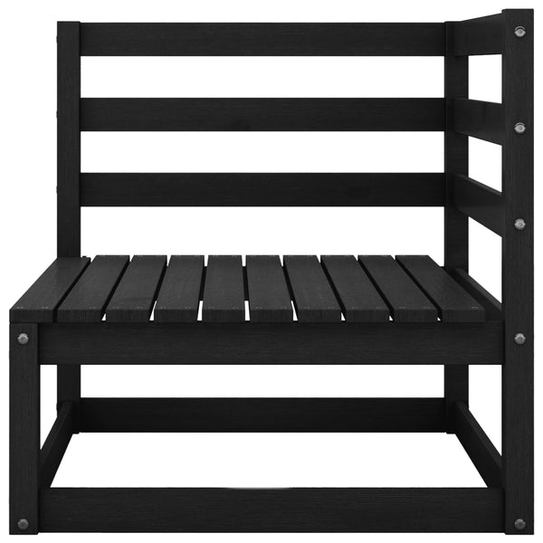 Schwarzes Gartens loungeset Cartiu (4-teilig, Kiefer)