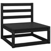 Schwarzes Gartens loungeset Cartiu (4-teilig, Kiefer)