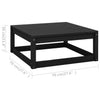 Schwarzes Gartens loungeset Cartiu (4-teilig, Kiefer)