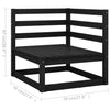 Schwarzes Gartens loungeset Cartiu (4-teilig, Kiefer)