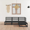 Schwarzes Gartens loungeset Cartiu (4-teilig, Kiefer)