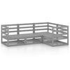 Graues Gartensofa-Set Aries (4-teilig, Kiefer)