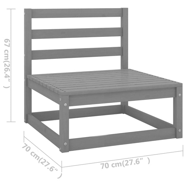 Graues Gartensofa-Set Aries (4-teilig, Kiefer)
