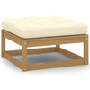 Gartenhocker Ghicu aus Kiefernholz mit Kissen (2er Set)