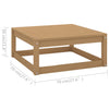 Gartenhocker Ghicu aus Kiefernholz mit Kissen (2er Set)