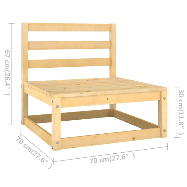 Gartensofa Lileta (3-Sitzer, mit Kissen, Kiefer)