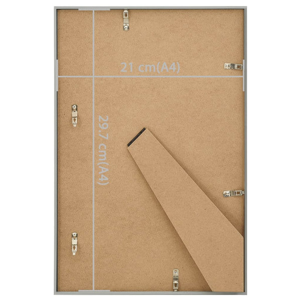 Silberne Fotorahmen-Collage Muravschi 21x29,7cm (3er Set für Tisch mdf)