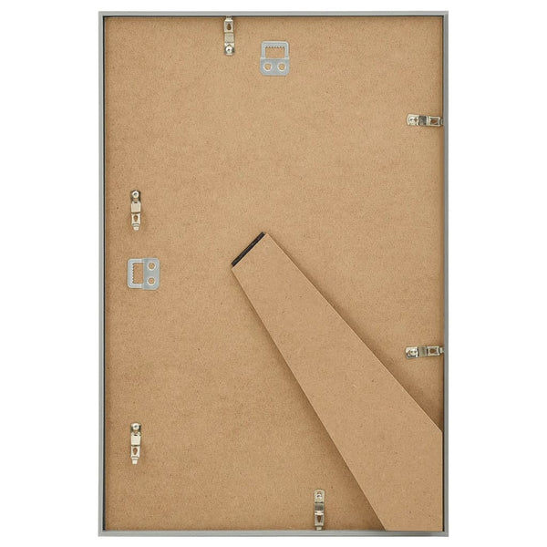 Silberne Fotorahmen-Collage Muravschi 70x90cm (5 Stück für Wand/Tisch, MDF)