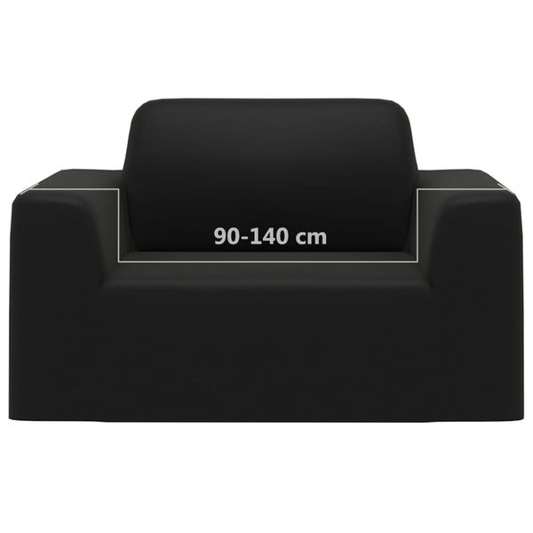 Schwarzer, elastischer Sofabezug Pastorita (Polyester-Jersey)