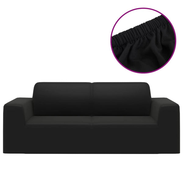 Schwarzer flexibler 2-Sitzer Sofabezug von Pastori (Polyester-Jersey)