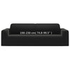 Flexibler schwarzer Bezug für das Pastorita 3-Sitzer Sofa (Polyester-Jersey)
