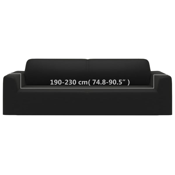 Flexibler schwarzer Bezug für das Pastorita 3-Sitzer Sofa (Polyester-Jersey)