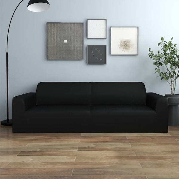 Flexibler schwarzer Bezug für das Pastorita 3-Sitzer Sofa (Polyester-Jersey)