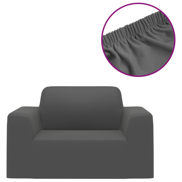 Anthrazitfarbener flexibler Sofabezug Pastorita (Polyester-Jersey)