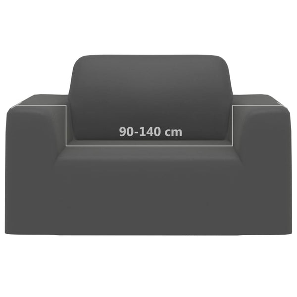Anthrazitfarbener flexibler Sofabezug Pastorita (Polyester-Jersey)