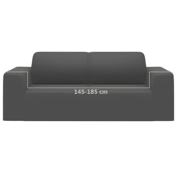 Anthrazitfarbener, flexibler 2-Sitzer-Sofabezug von Pastorita (Polyester-Jersey)