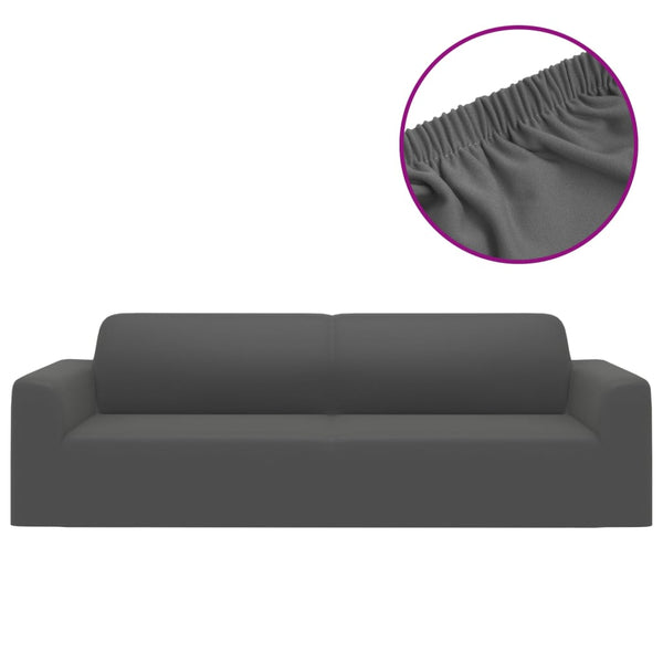 Bezug für 3-Sitzer-Sofa Pastorita, elastisch, schwarz (Polyester-Jersey)