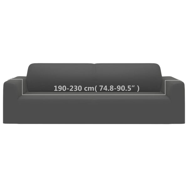Bezug für 3-Sitzer-Sofa Pastorita, elastisch, schwarz (Polyester-Jersey)