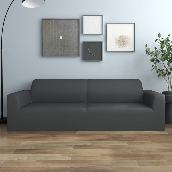 Bezug für 3-Sitzer-Sofa Pastorita, elastisch, schwarz (Polyester-Jersey)