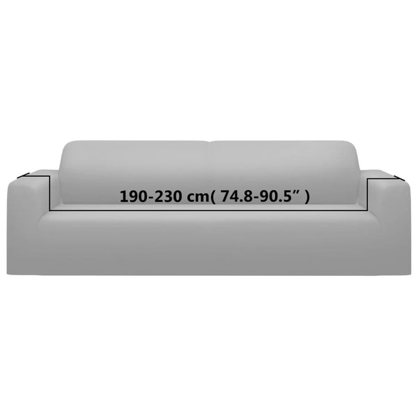 Grauer, elastischer 3-Sitzer-Sofabezug von Pastor (Polyester-Jersey)