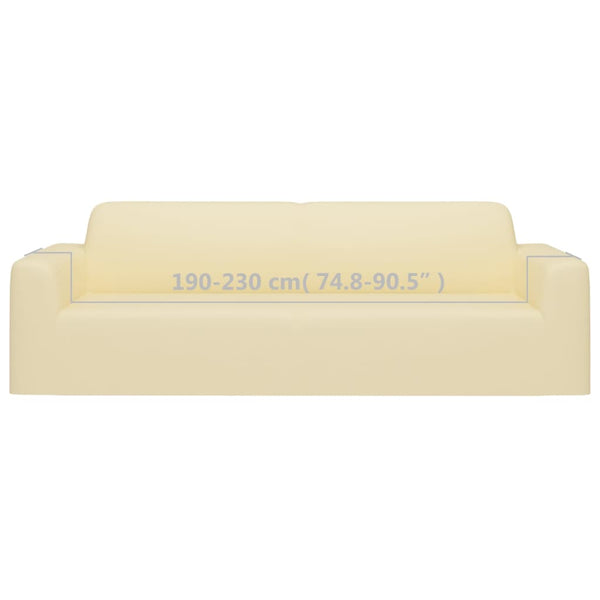 Cremefarbener elastischer 3-Sitzer-Sofabezug von Pastor (Polyesterjersey)