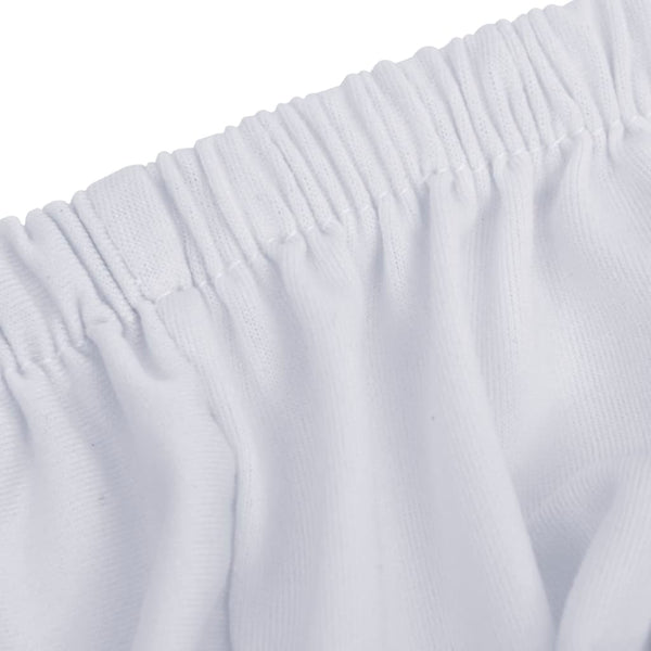 Weißer elastischer 2-Sitzer-Sofabezug Pastorita (Polyester-Jersey)