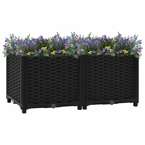 Erhöhtes Blumenbeet 80x40x38cm Abelardo (Polypropylen)