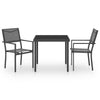3-teilige Outdoor-Essgruppe aus Stahl Dorinela