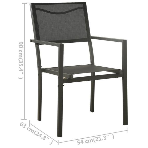 3-teilige Outdoor-Essgruppe aus Stahl Dorinela