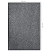Harmaa ovimatto Roswell 80x120cm