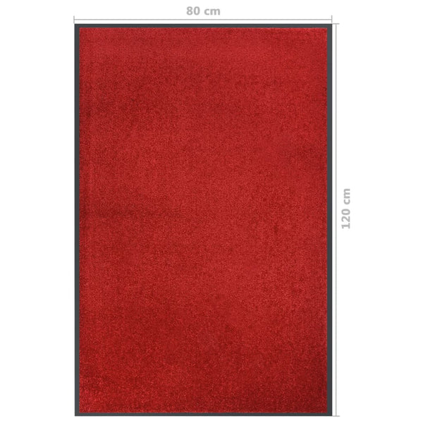 Rote Fußmatte Holly 80x120cm