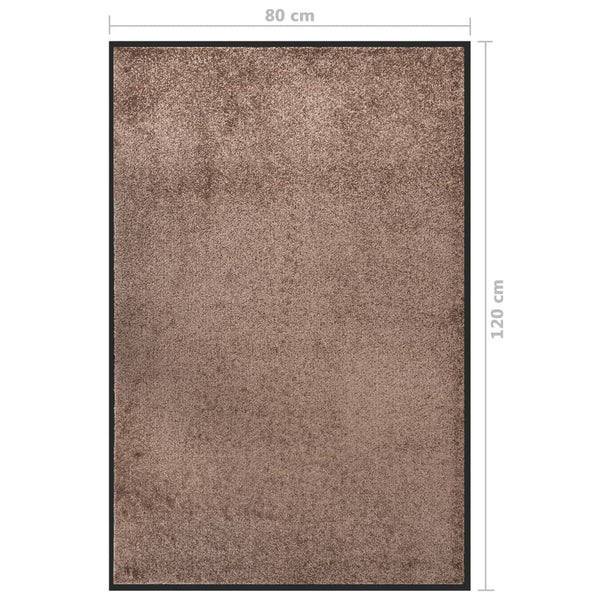 Braune Fußmatte Holly 80x120cm