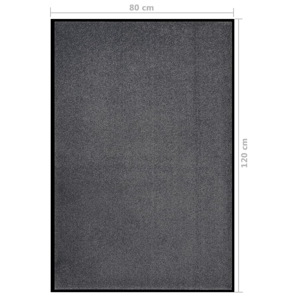 Antrazit Fußmatte Holly 80x120cm