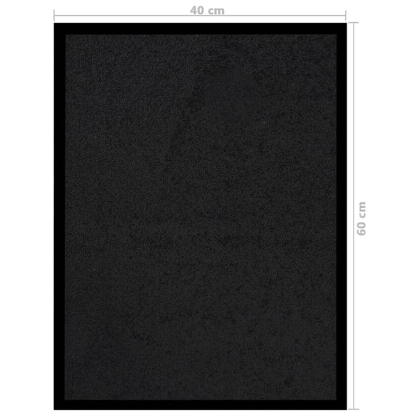 Schwarze Fußmatte Holly 40x60cm