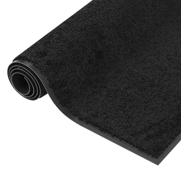 Schwarze Fußmatte Holly 60x80cm
