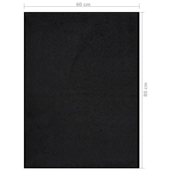 Schwarze Fußmatte Holly 60x80cm