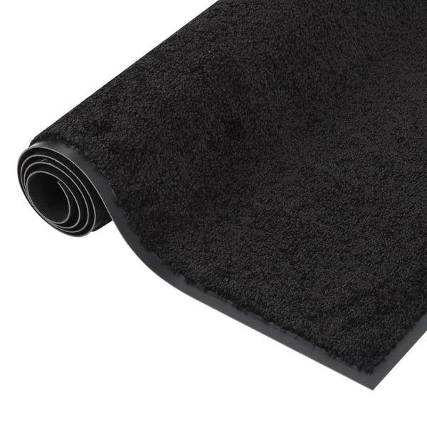 Schwarze Fußmatte Holly 80x120cm