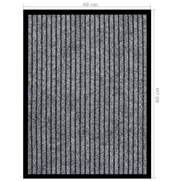 Graue Fußmatte Tenonia 40x60cm (gestreift)