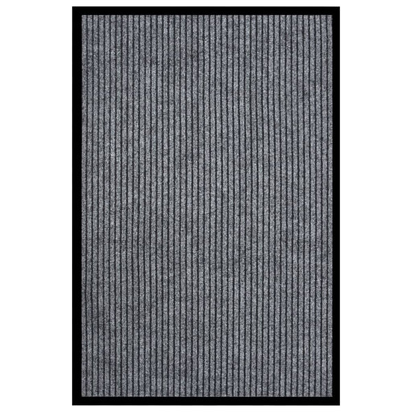 Graue Fußmatte Tenonia 80x120cm (gestreift)