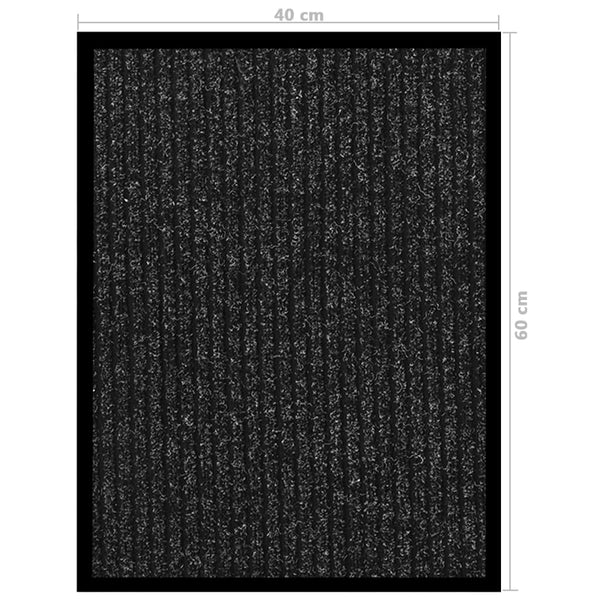 Antrazit Fußmatte Tenonia 40x60cm (gestreift)