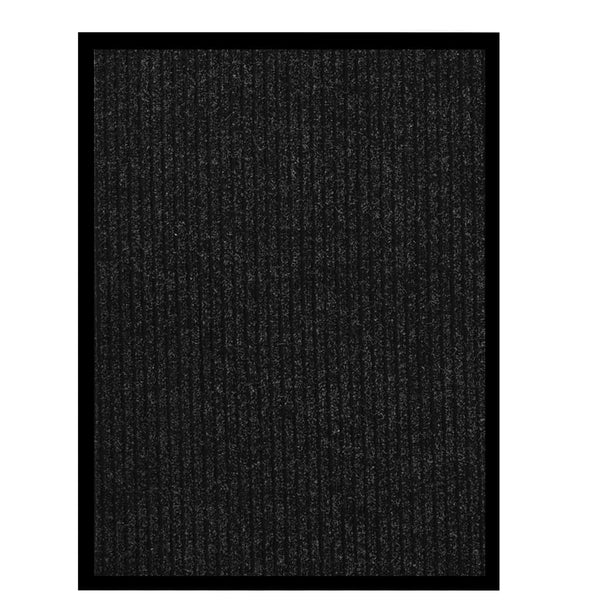 Anthrazitfarbene Fußmatte Tenonia 60x80cm (gestreift)