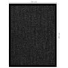 Anthrazitfarbene Fußmatte Tenonia 60x80cm (gestreift)