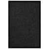 Anthrazitfarbene gestreifte Fußmatte Tenonia 80x120cm