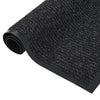 Anthrazitfarbene gestreifte Fußmatte Tenonia 80x120cm