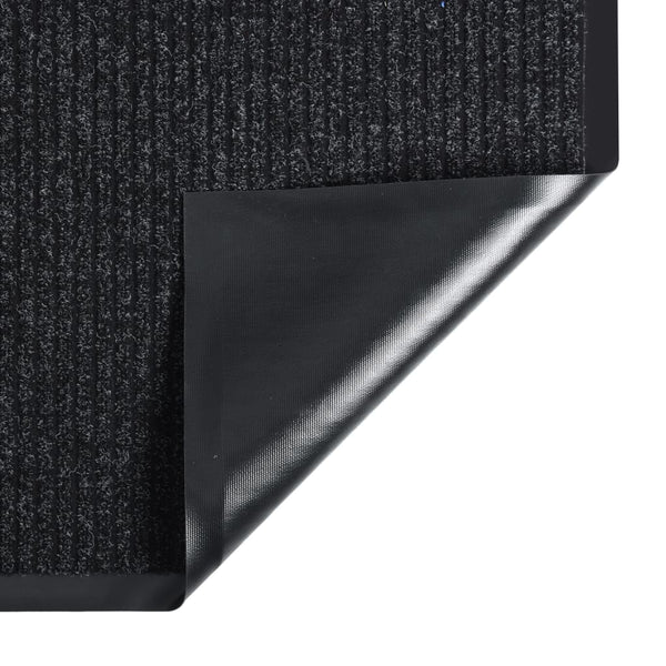 Anthrazitfarbene gestreifte Fußmatte Tenonia 80x120cm
