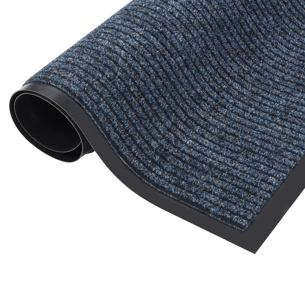 Blauer Tenonia-Fußabtreter 80x120cm (gestreift)