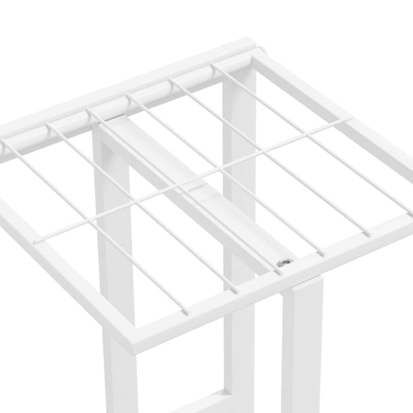 Weißer 4-stöckiger Blumenständer Minadora 43x22x76cm (Metall)